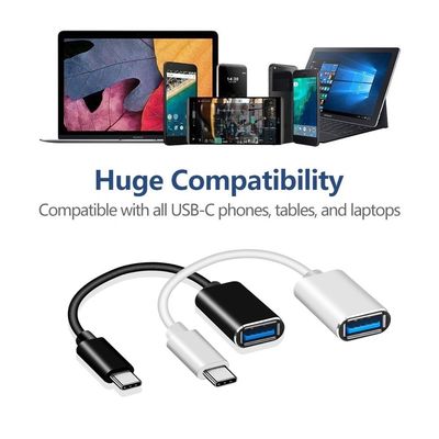 Adaptador de cable OTG femenino de 20 cm Tipo C a USB Tipo A personalizado
