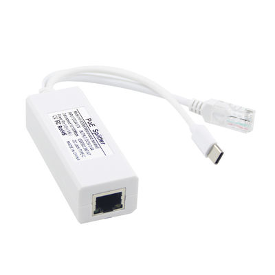 USB desde 48 voltios POE Splitter a 12V Cámara 802.3af USB Tipo C Puerto de línea única 1A 1.2A