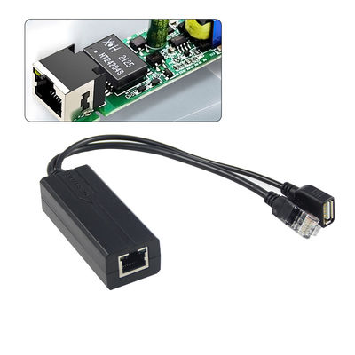 48V a 5V 2.4A PoE Splitter USB Tipo A Femenino 802.3af Potencia sobre Ethernet Splitter