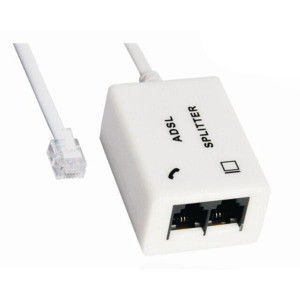 Origen ABS 94HB Carcasa RJ11 Modem telefónico ADSL Splitter con cable y cable incluido