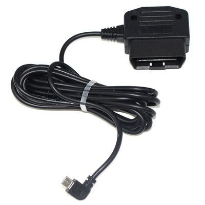 Cables de carga de OBD para automóviles 24 64Awg 5V/2A OBD2 16pin a ángulo derecho Micro 5P herramienta de diagnóstico