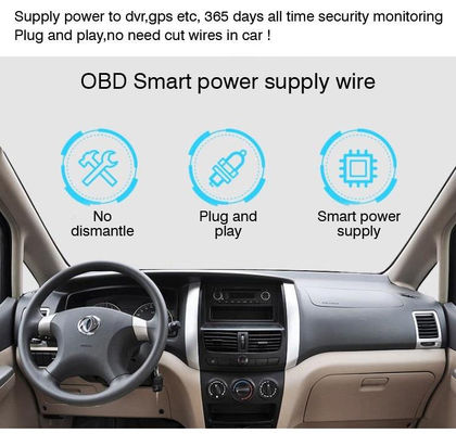5V 12V cargador de automóviles cables de extensión de energía OBD-2 para el tipo C cable USB-C para Dashcam