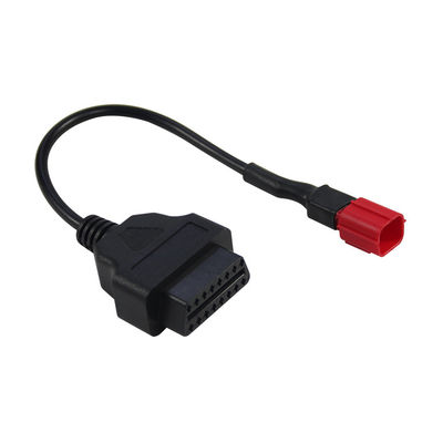 Adaptador OBD de diagnóstico de motocicletas de 6 pines para el analizador de motor Euro5 12V/24V longitud 30cm