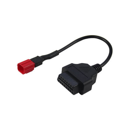 Adaptador OBD de diagnóstico de motocicletas de 6 pines para el analizador de motor Euro5 12V/24V longitud 30cm