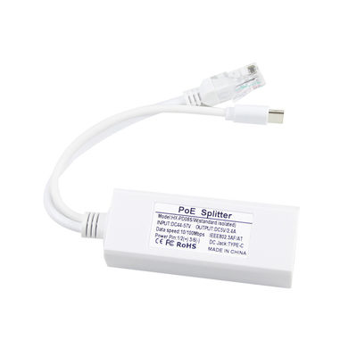 1Gbps Capacidad de interruptor USB Tipo-c Poe Splitter para energía y Ethernet Rj45 Shield Plug