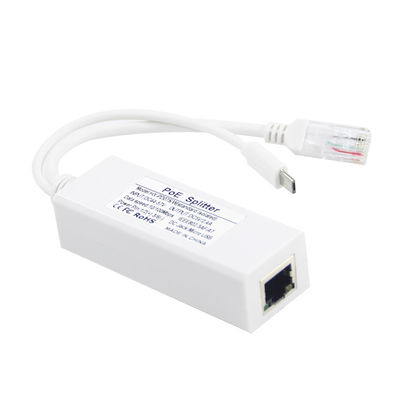 1Gbps Capacidad de interruptor USB Tipo-c Poe Splitter para energía y Ethernet Rj45 Shield Plug