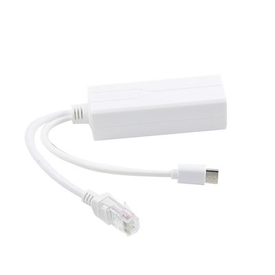 1Gbps Capacidad de interruptor USB Tipo-c Poe Splitter para energía y Ethernet Rj45 Shield Plug