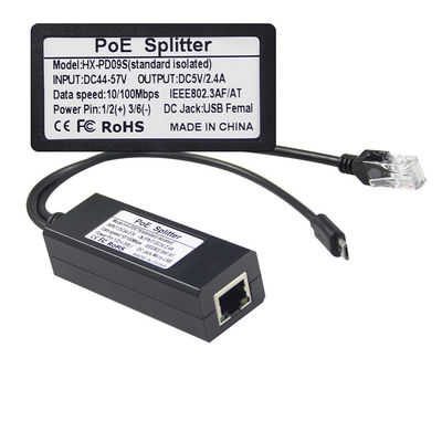 12v 2a Tipo C y puerto LAN RJ 45 Conecta USB Poe Splitter para alimentación a través de Ethernet