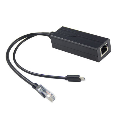 12v 2a Tipo C y puerto LAN RJ 45 Conecta USB Poe Splitter para alimentación a través de Ethernet