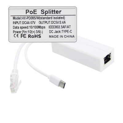 100-240V AC 50/60Hz POE Splitter 10/100Mbps 48V a 24V/12V/9V/5V para el router WIFI