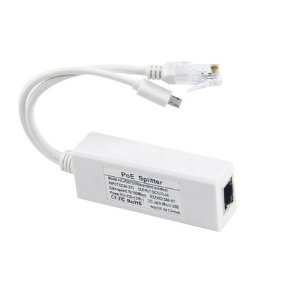 48V a 12V PoE Splitter Injector Transmisión rápida de datos para cámara IP y teléfono