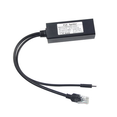 1Gbps POE Splitter Adaptador USB-C IEEE 802.3af Compatible para WiFi / cámaras de seguridad