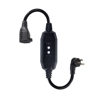 Ángulo de extensión América 3Prong NEMA 5-15P a 515R GFCI Cable de suministro de energía 20A