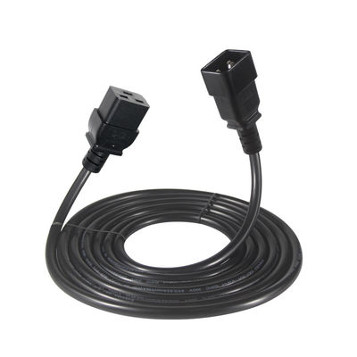 2Xc19 Enchufe 20A Pdu de trabajo pesado 15A 250V 14 Awg a C20 cable de alimentación