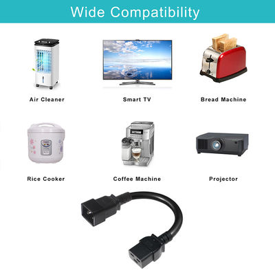 2Xc19 Enchufe 20A Pdu de trabajo pesado 15A 250V 14 Awg a C20 cable de alimentación