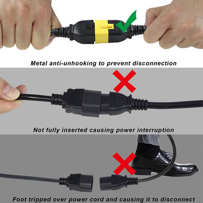 Cable eléctrico 320 C20 Hombre a C19 Conector de toma de corriente 60320 Iec Cordón de alimentación del ordenador