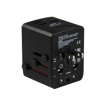 Adaptador de corriente de viaje 4 en 1 con enchufes de EE. UU., UE, Reino Unido y AU