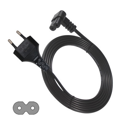 Italia 2 Pin Ac Plug Cable europeo C7 Conector de extensión Psu Cordón de alimentación para computadoras portátiles Eu 2-PIN C7