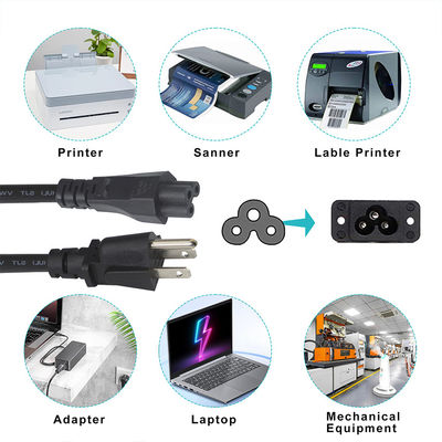 Cordón de alimentación de portátil de 15 pies 120 voltios con conector Nema 515P a IEC 320 C5 certificado