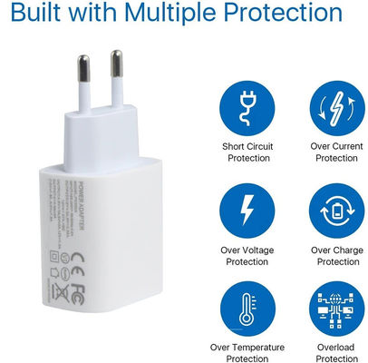 1A +1C Cargador de energía europeo para teléfono 18W Adaptador de viaje de 20W OEM/ODM