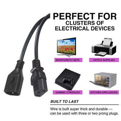 Cordón de extensión C14 a C13 para el suministro de energía de PC