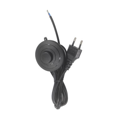 6FT CEE 7/16 para el cordón de energía de la lámpara de sal de extremo despojado con el cordón de Himalaya de interruptor de pie