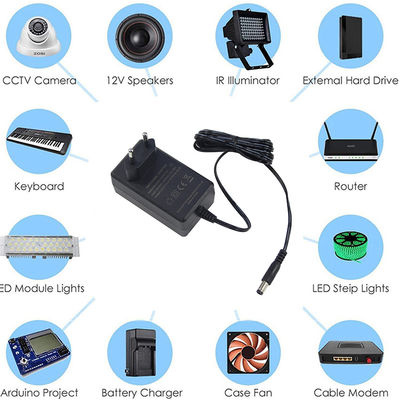 3.5X1.35Mm Jack masculino 12V 3A 36W Adaptador de alimentación AC DC con interruptor de alimentación cargador para Cctv