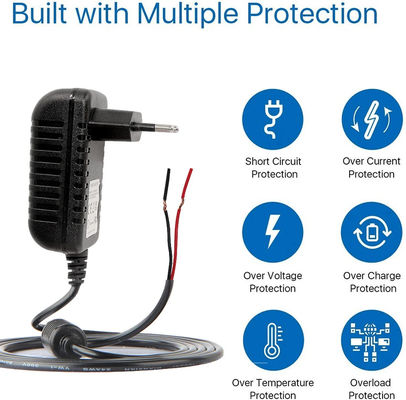 Adaptador de 12 voltios de corriente al enchufe de la pared Adaptador de corriente continua de 12 voltios de corriente continua de 2 A