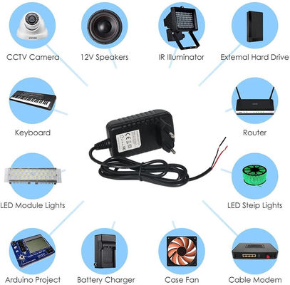 Adaptador de corriente DC de 12V 2A con enchufe de 5,5x2,1mm