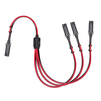 Cable de extensión de SAE a SAE 3 vías divididor 12V 16AWG 2FT 2 pin conector de desconexión rápida