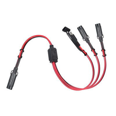 Cable de extensión de SAE a SAE 3 vías divididor 12V 16AWG 2FT 2 pin conector de desconexión rápida