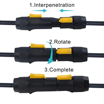Cordón de alimentación de aire libre 20A resistente al agua 14AWG PowerCon True1 Hombre a mujer para la luz del escenario, eutrik SAC3MX a SAC3FX cable de alimentación. 32A conector de bloqueo de 3 fases