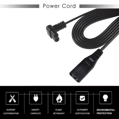 C8 de hombre a mujer corto 0.6M cable de alimentación del cable Figura 8 C7 2 pin Core Ac Nispt 18Awg Plug