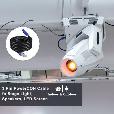 NAC3FCA a NAC3FCB 20A AC PowerCon Conector SJTW 3 cables de extensión de energía de 3 pines