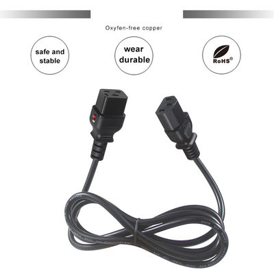 KUNCAN Cordón de alimentación moldeado y bloqueable Iec 320 Cerradura C19 a C13