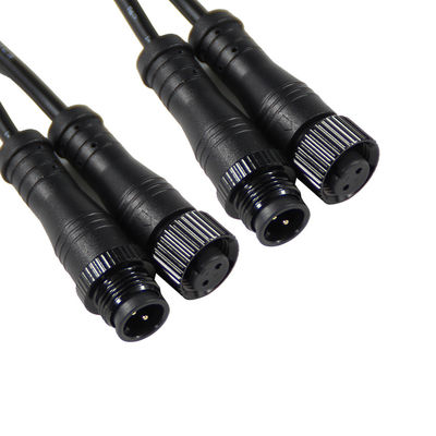 Conector IP67 a prueba de agua para exteriores M12 3Pin Hombre a Hembra Un código para el extremo despojado