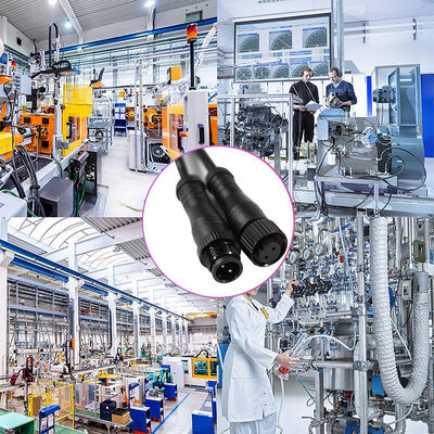 Conector IP67 a prueba de agua para exteriores M12 3Pin Hombre a Hembra Un código para el extremo despojado