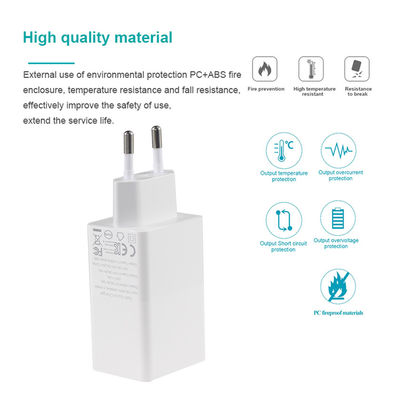 Portátil QC Tipo C Cargador dual PD 65W Salida 15V 3A para carga rápida Adaptador de viaje