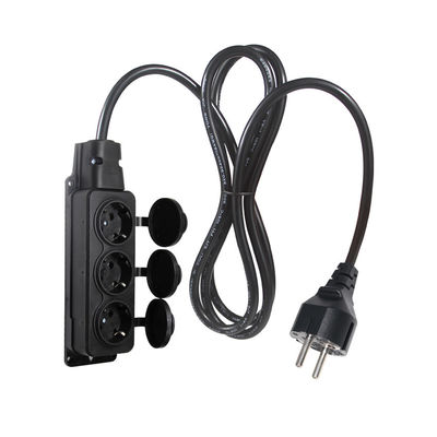 VDE de 3 puntas de reemplazo del cable de alimentación 3 en 1 EU 3pin macho conexión a 3 x EU 3pin conexión femenina