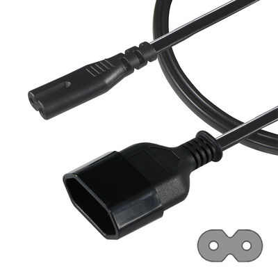 2FT VDE EU 2Pin Conector femenino para el cable de extensión femenino IEC 60320 C7