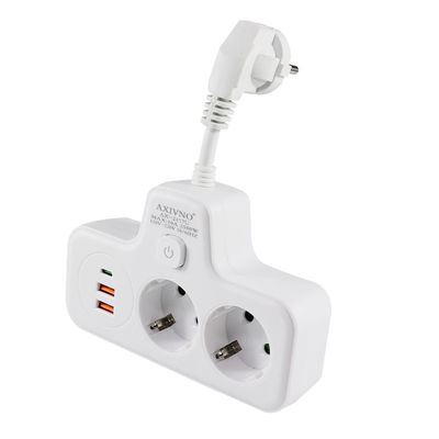 QC3.0 Schuko CEE 7/7 EU Conversor de cargador de potencia 2A+1C Rápido 2500W