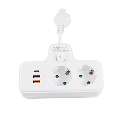 QC3.0 Schuko CEE 7/7 EU Conversor de cargador de potencia 2A+1C Rápido 2500W
