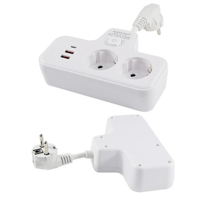 QC3.0 Schuko CEE 7/7 EU Conversor de cargador de potencia 2A+1C Rápido 2500W