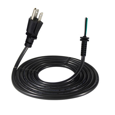 Conector de cableado abierto Norteamérica Canadá Cable de alimentación 3Pin Nema 5 15P Cordón de extensión