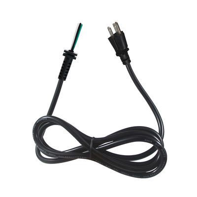 Conector de cableado abierto Norteamérica Canadá Cable de alimentación 3Pin Nema 5 15P Cordón de extensión