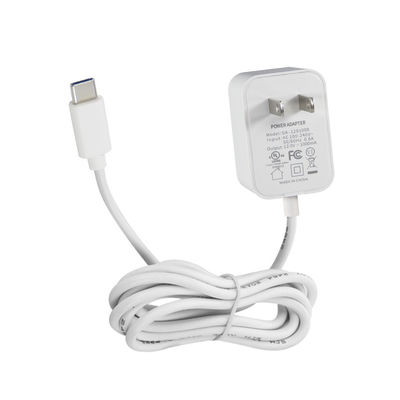 Cargador USB-C de 36W tipo C de extremo Norteamérica 12V para carga rápida 1.2M de longitud y entrada AC 100-240V