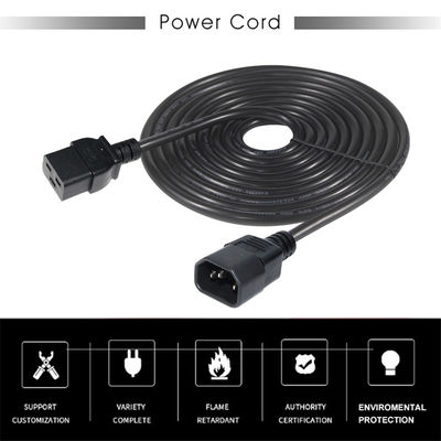PDU UPS extensión IEC C14 macho a IEC C19 cable de alimentación femenino 16A
