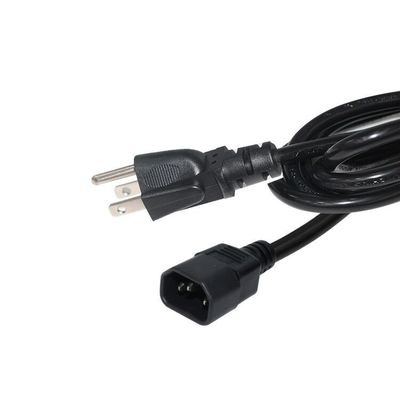 Los cables de extensión de Nema 515P a C14 Ac 3 Pin Prong Sjt Svt 16Awg Pvc usados en el cable de alimentación