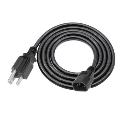 Los cables de extensión de Nema 515P a C14 Ac 3 Pin Prong Sjt Svt 16Awg Pvc usados en el cable de alimentación