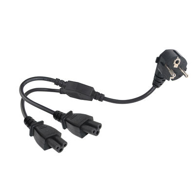 El estándar europeo Schuko 3Pin de extensión conduce el cable de alimentación con 2XC5 femenino